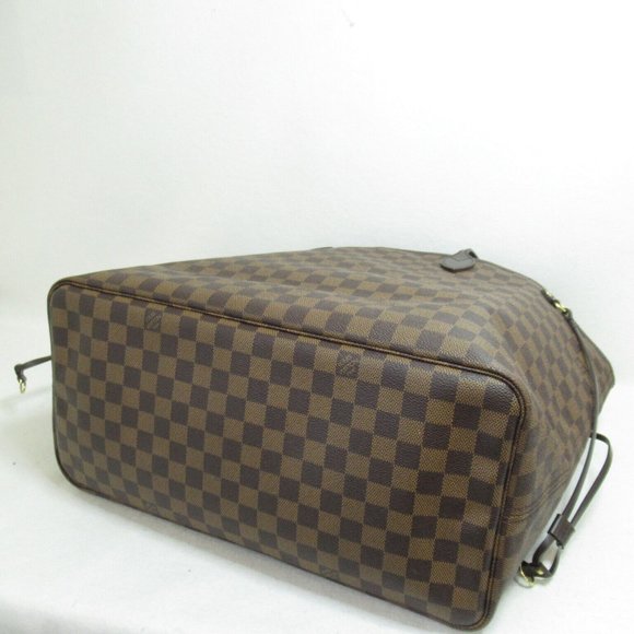 LOUIS VUITTON Neverfull GM Tote Bag Damier canvas Brown Ebene Used Women - Picture 4 of 12